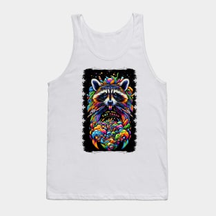 Nebula Raccoon: Living Life in Color Tank Top